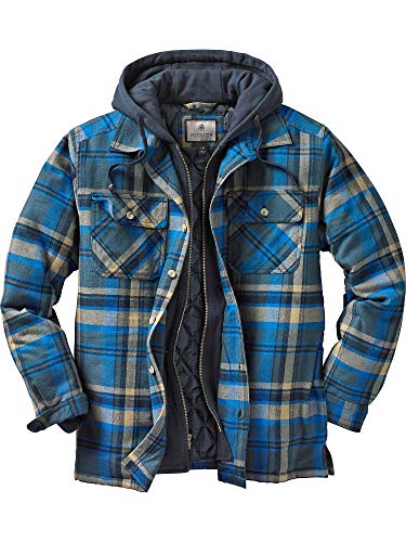 Legendary Whitetails Herren Maplewood Kapuzenjacke Hemdjacke, Schieferbeil Blau Kariert, Medium von Legendary Whitetails