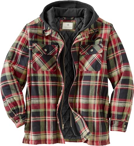Legendary Whitetails Herren Maplewood Hooded Shirt Jacket Hemdjacke, Fichte Berg Plaid, L von Legendary Whitetails