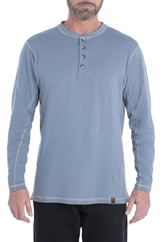 Legendary Whitetails Herren Maverick Slub Henley Shirt, Blau (Blue Mirage), X-Large Tall von Legendary Whitetails