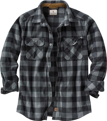Legendary Whitetails Herren Navigator Fleece Button Up Shirt Langärmelig, Graphitkariert, L von Legendary Whitetails