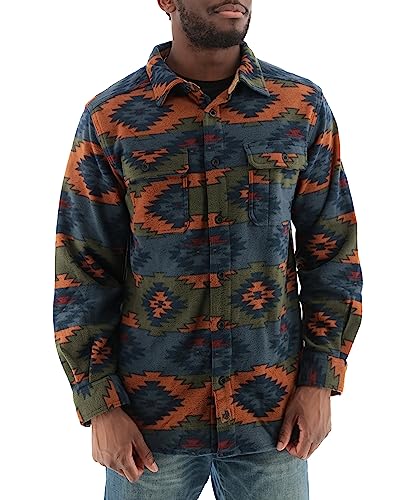 Legendary Whitetails Herren Navigator Fleece Knopfleiste Hemd mit Button-Down-Kragen, Asphalt Ridge, L von Legendary Whitetails