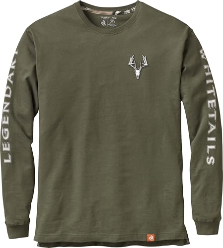 Legendary Whitetails Herren Untypisches Langarm T-Shirt, Armee, XL von Legendary Whitetails