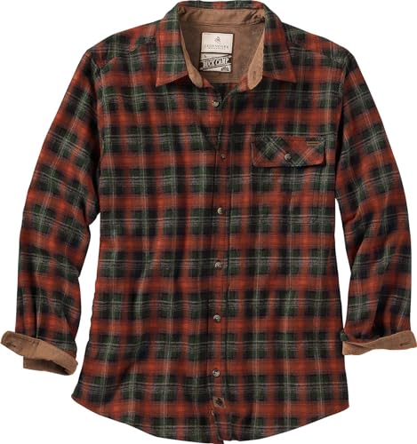 Legendary Whitetails Men's Big & Tall Buck Camp Flannel Shirt, Redwood Plaid, X-Large Tall von Legendary Whitetails