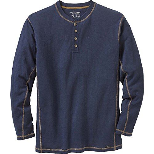 Legendary Whitetails Men's Standard Maverick Slub Henley Shirt, Navy, X-Large von Legendary Whitetails