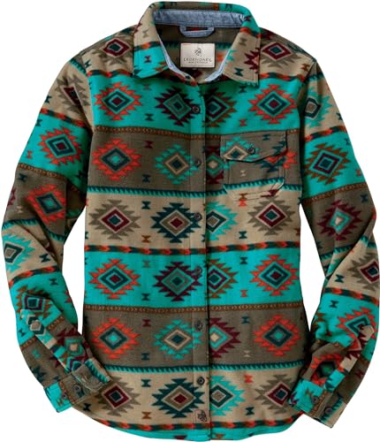 Legendary Whitetails Women's Standard Trail Guide Fleece Button Down Shirt, Desert Bow, X-Large von Legendary Whitetails