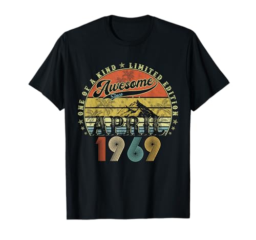 56 Jahre alte Geburtstagsgeschenke für Männer April 1969 56. Geburtstag T-Shirt 56 Jahre alte Geburtstagsgeschenke für Männer April 1969 56. Geburtstag T-Shirt von Legendary birthday April Apparel Gifts For Man