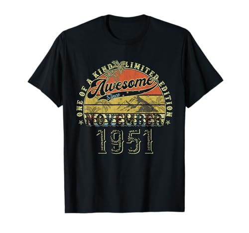 74 Jahre alte Geburtstagsgeschenke für Männer November 1951 74. Geburtstag T-Shirt 74 Jahre alte Geburtstagsgeschenke für Männer November 1951 74. Geburtstag T-Shirt von Legendary birthday November Tee Gifts For Man