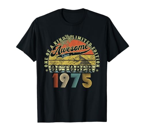 50 Jahre alte Geburtstagsgeschenke für Männer Oktober 1975 50. Geburtstag T-Shirt 50 Jahre alte Geburtstagsgeschenke für Männer Oktober 1975 50. Geburtstag T-Shirt von Legendary birthday October Tee Gifts For Man