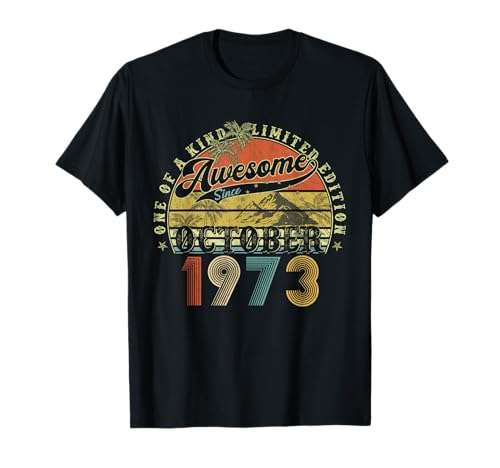 52 Jahre alte Geburtstagsgeschenke für Männer Oktober 1973 52. Geburtstag T-Shirt 52 Jahre alte Geburtstagsgeschenke für Männer Oktober 1973 52. Geburtstag T-Shirt von Legendary birthday October Tee Gifts For Man