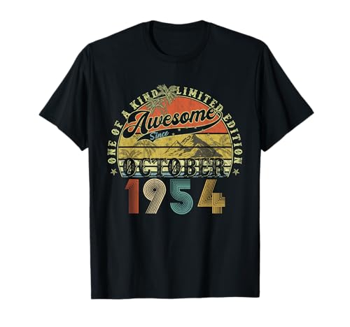 71 Jahre alte Geburtstagsgeschenke für Männer Oktober 1954 71. Geburtstag T-Shirt 71 Jahre alte Geburtstagsgeschenke für Männer Oktober 1954 71. Geburtstag T-Shirt von Legendary birthday October Tee Gifts For Man