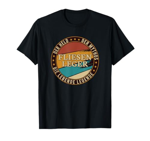 Herren Fliesenleger - Die lebende Legende Vintage Spruch T-Shirt Herren Fliesenleger - Die lebende Legende Vintage Spruch T-Shirt von Legende Held Fliesenleger Geschenke
