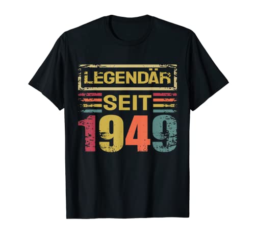 Herren 1949 Jahrgang Baujahr Legendär Seit 1949 T-Shirt Herren 1949 Jahrgang Baujahr Legendär Seit 1949 T-Shirt von Legenden wurden 1949 Geboren
