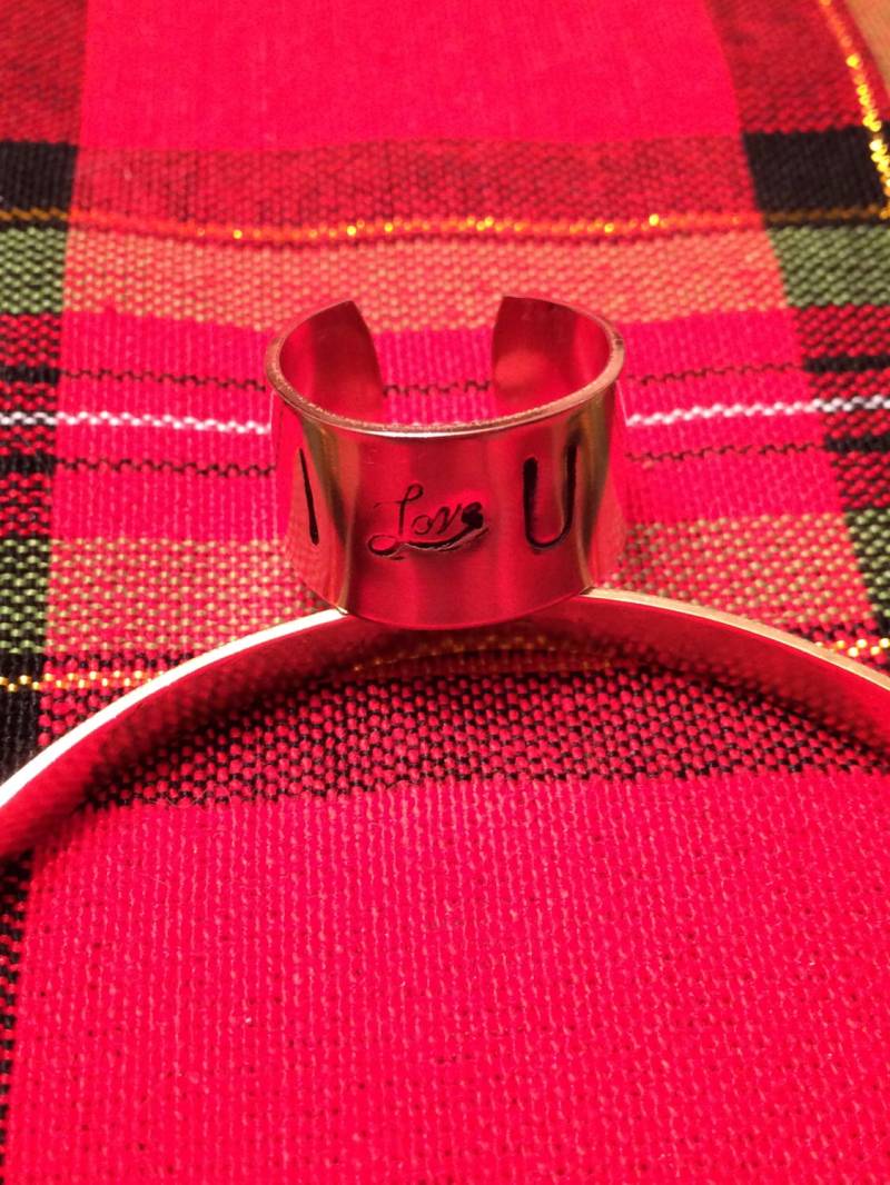 Ich Liebe U, Kupferring, Größenverstellbar Ich Liebe U, Kupferring, Größenverstellbar von LegendsJewelry