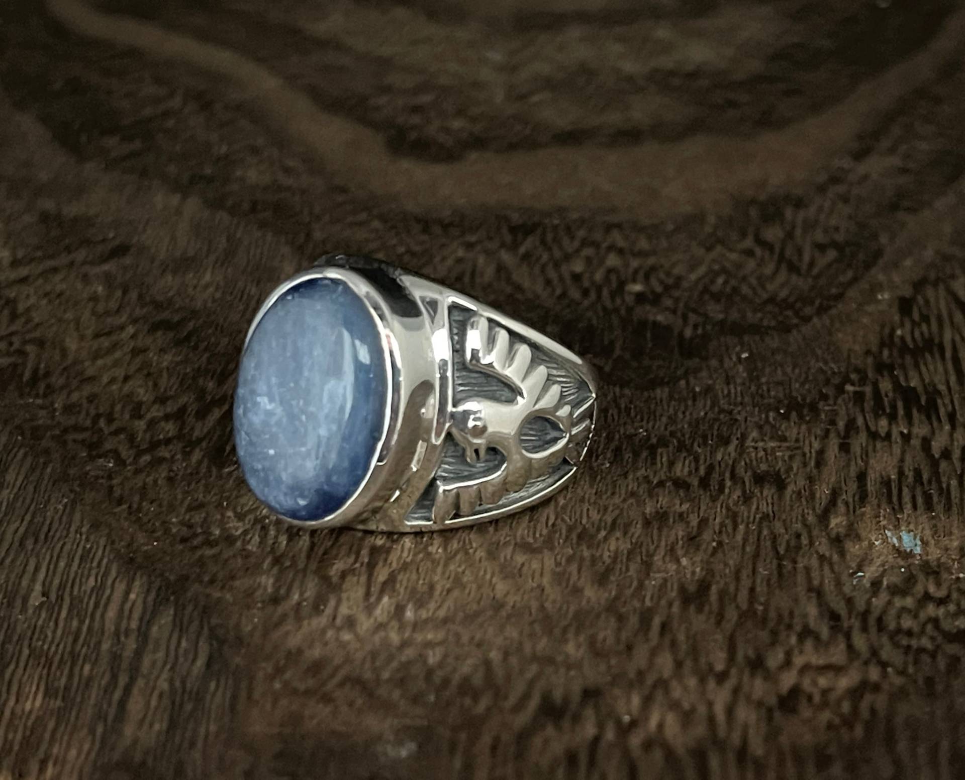 Herren Kyanit Adler Ring // Size 11 925 Sterling Silber Thunderbird von LegendsSilver