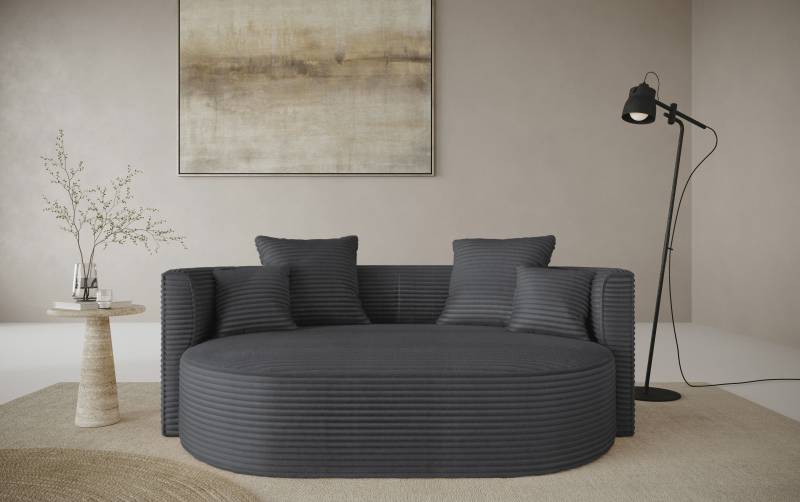 LeGer Home by Lena Gercke 2,5-Sitzer "ISALIE, rundes Loungesofa, mit Kissen, perfekt gepolstert" moderne Stoffe, mit 4 Zierkissen, extra große Sitzfläche von Leger Home By Lena Gercke