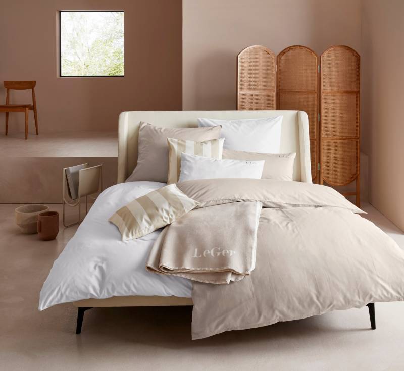 LeGer Home by Lena Gercke Bettwäsche "Anisa in Gr. 135x200, 155x220 cm oder 200x200" 2 tlg. Bettwäsche aus Baumwolle, unifarbene Bettwäsche mit Reißverschluss von Leger Home By Lena Gercke