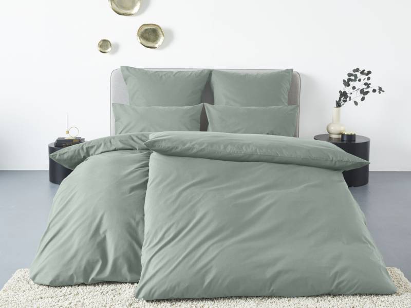 LeGer Home by Lena Gercke Bettwäsche "Anisa in Gr. 135x200, 155x220 cm oder 200x200" 2 tlg. Bettwäsche aus Baumwolle, unifarbene Bettwäsche mit Reißverschluss von Leger Home By Lena Gercke