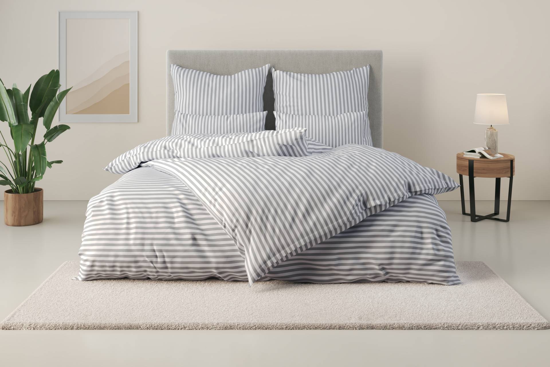 LeGer Home by Lena Gercke Bettwäsche "Linnea", aus 100% Baumwolle, Streifendesign von Leger Home By Lena Gercke