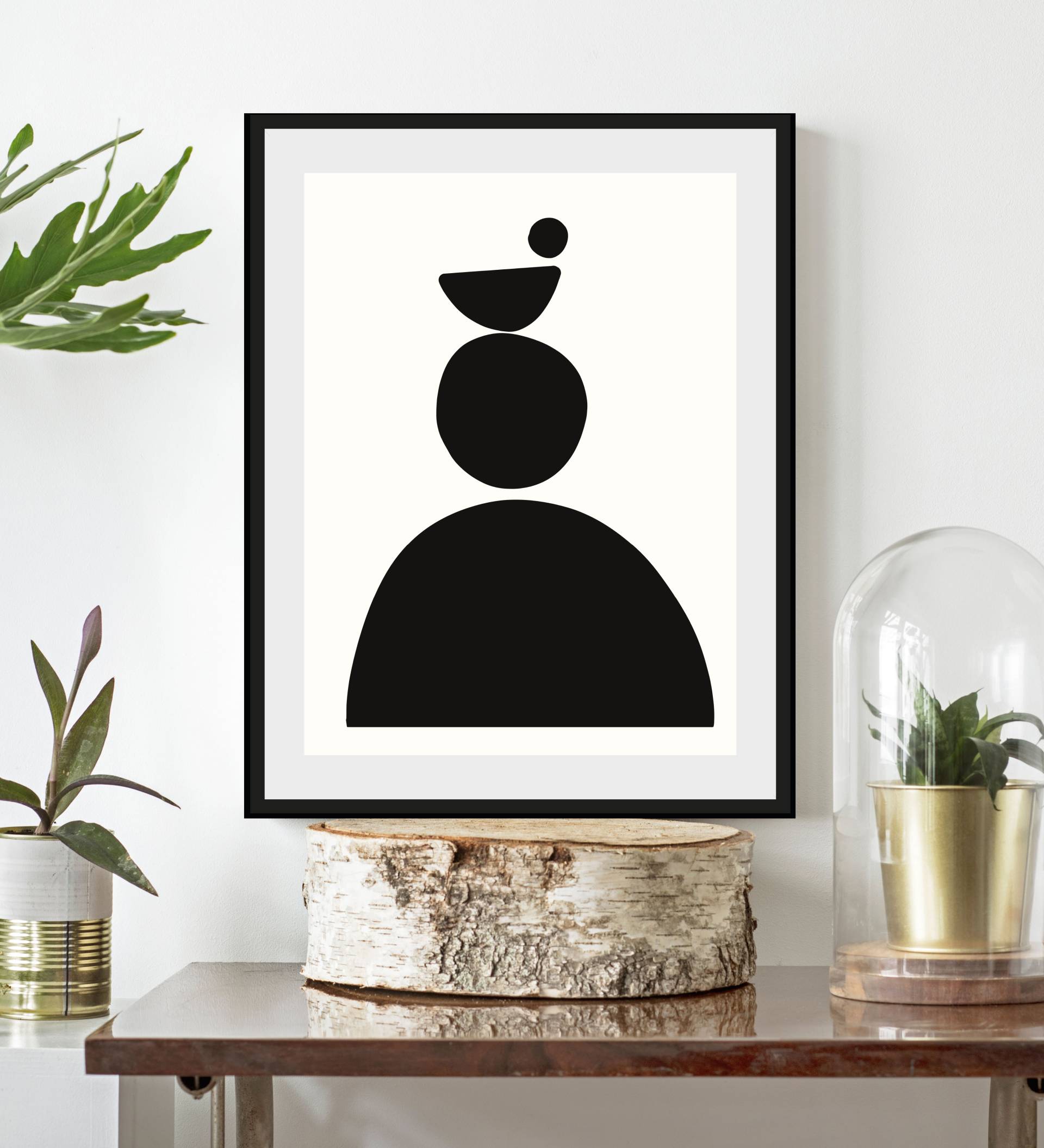 LeGer Home by Lena Gercke Bild "Black is Beautiful III" Abstrakt  Kunst  Modern  Schwarz-Weiß 1 Stk. tlg. HD Premium Poster-Druck inkl. Holzrahmen von Leger Home By Lena Gercke