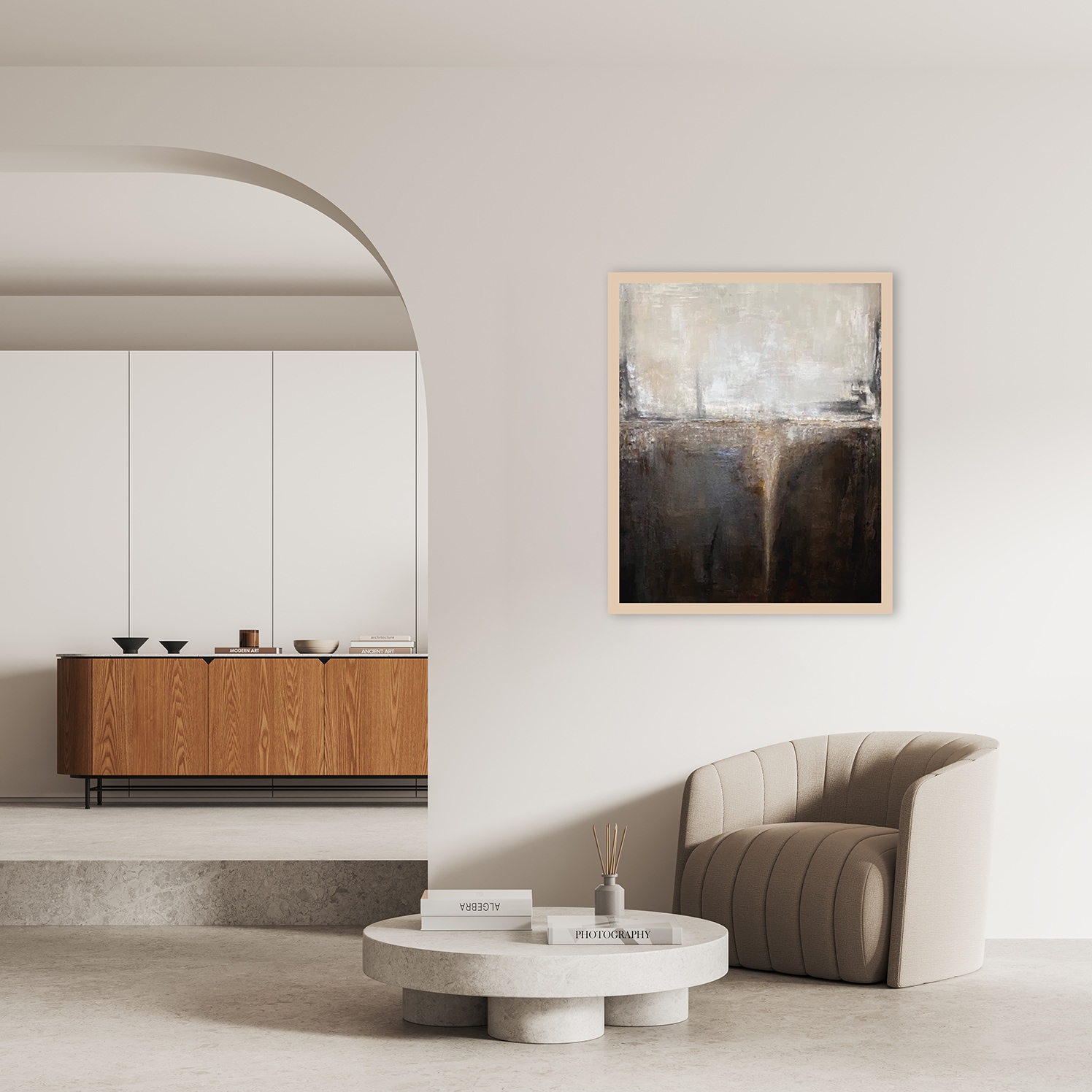 LeGer Home by Lena Gercke Bild mit Rahmen "Emma" Abstrakt  Abstrakte  Art  Kunst  Modern 1 Stk. tlg. Premium Poster mit Naturholzrahmen, Handarbeit aus Deutschland von Leger Home By Lena Gercke