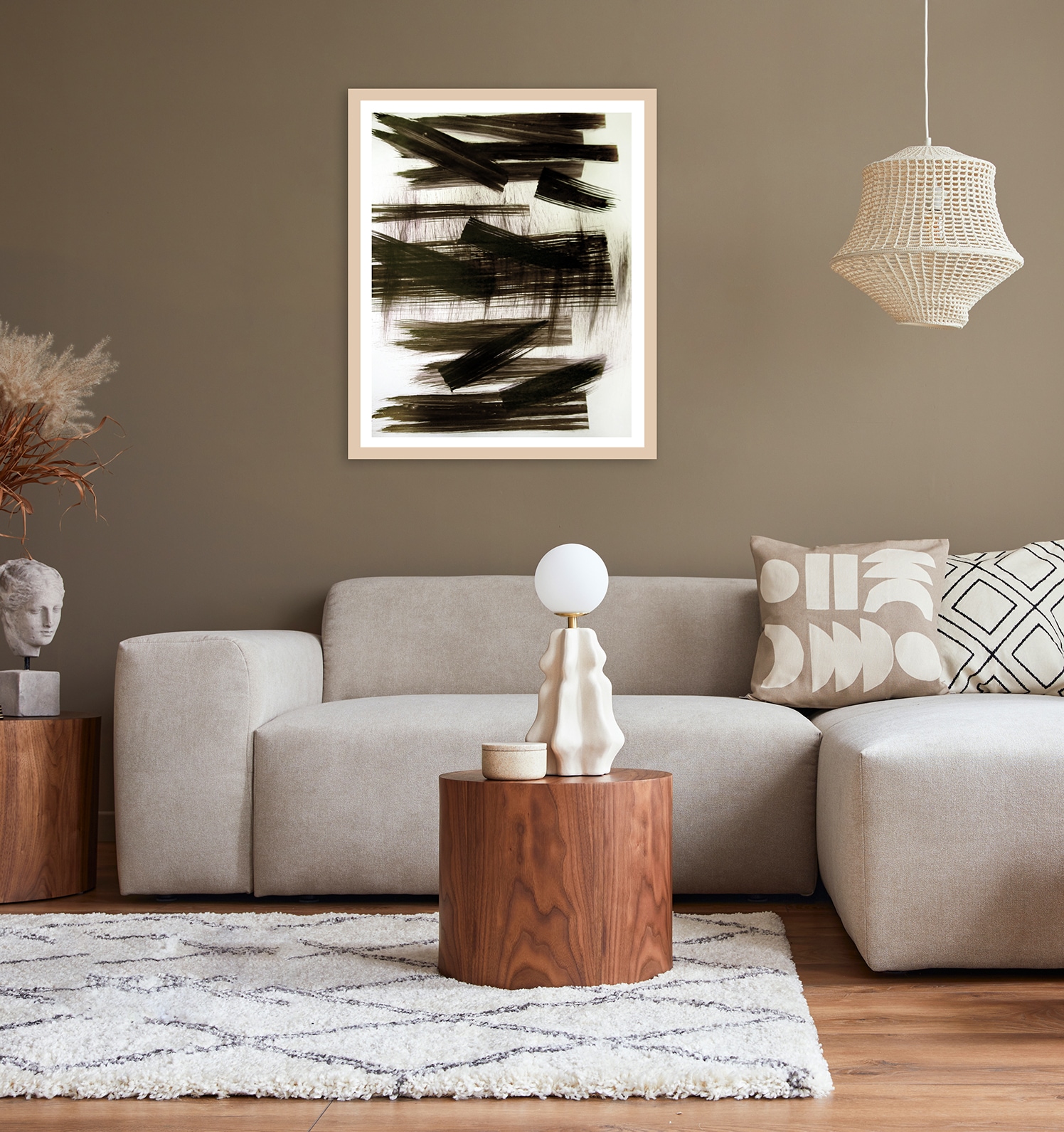 LeGer Home by Lena Gercke Bild mit Rahmen "Mila" Abstrakt  Abstrakte  Art  Kunst 1 Stk. tlg. Premium Poster mit Naturholzrahmen, Handarbeit aus Deutschland von Leger Home By Lena Gercke