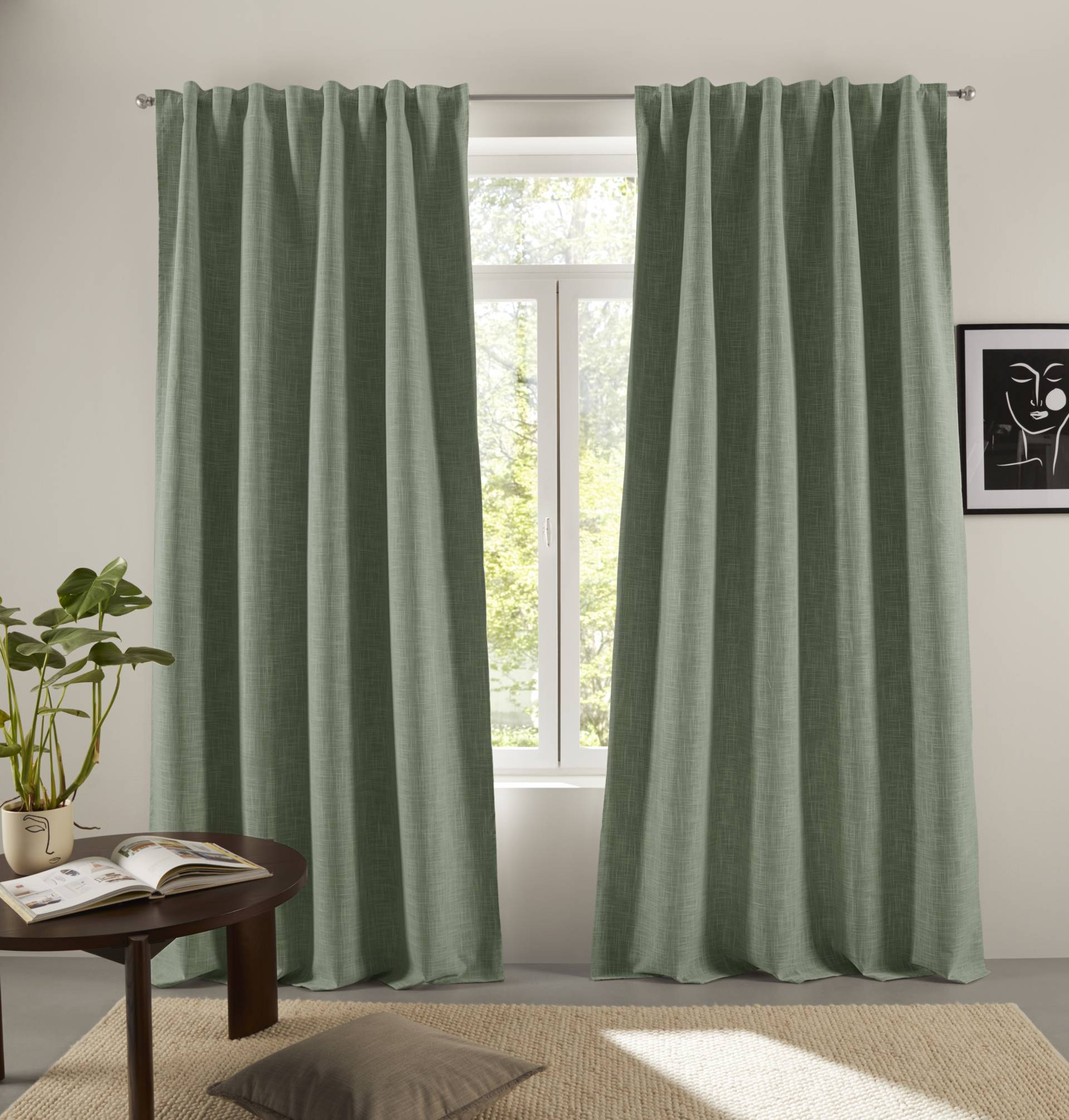 LeGer Home by Lena Gercke Verdunkelungsvorhang "Marusha" Multifunktionsband 1 Stk. tlg. Verdunkelnder Vorhang, blickdicht, Leinenoptik, robuste Haptik, Thermo von Leger Home By Lena Gercke