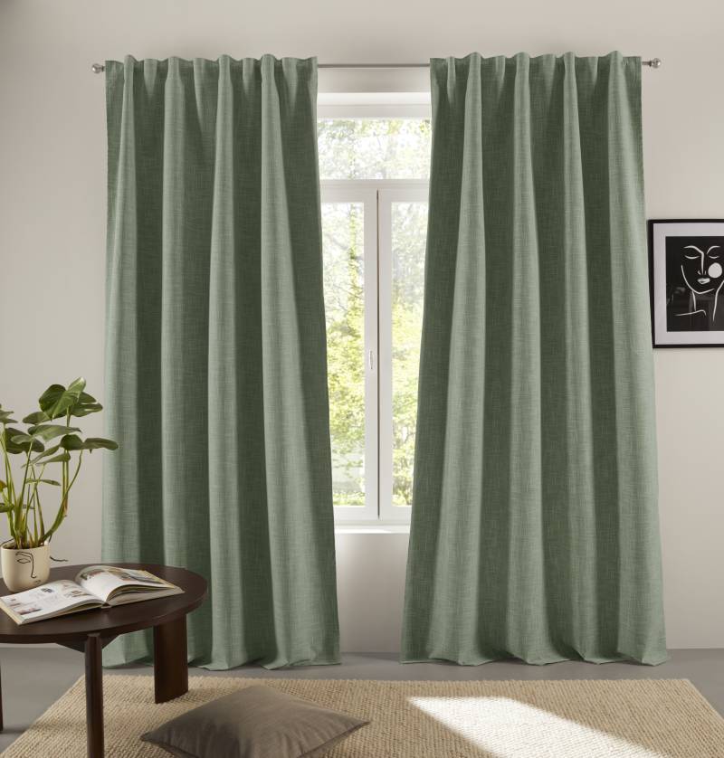 LeGer Home by Lena Gercke Verdunkelungsvorhang "Marusha" Multifunktionsband 1 Stk. tlg. Verdunkelnder Vorhang, blickdicht, Leinenoptik, robuste Haptik, Thermo von Leger Home By Lena Gercke