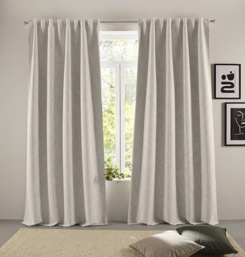 LeGer Home by Lena Gercke Verdunkelungsvorhang "Marusha" Multifunktionsband 1 Stk. tlg. Verdunkelnder Vorhang, blickdicht, Leinenoptik, robuste Haptik, Thermo von Leger Home By Lena Gercke