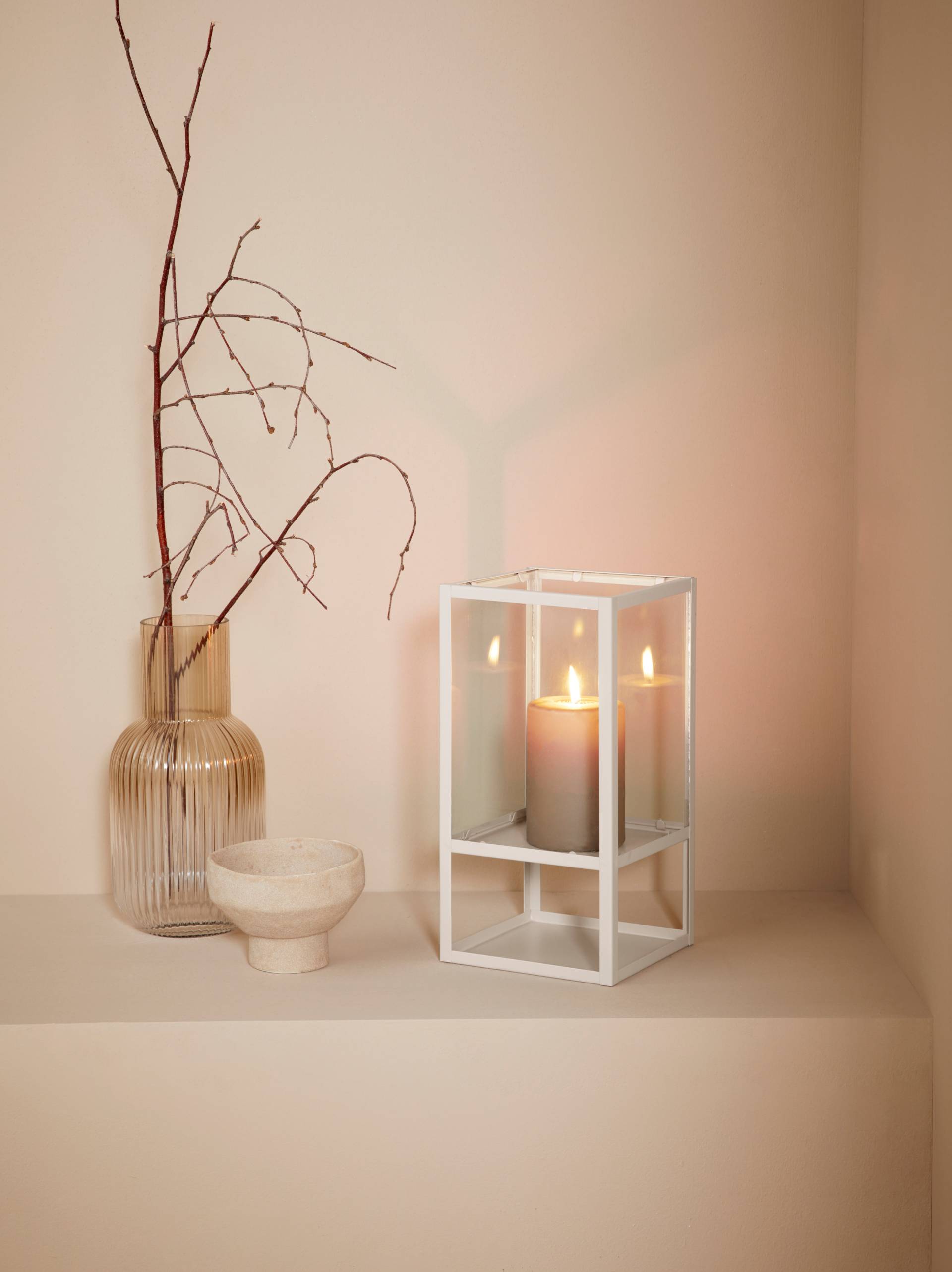 LeGer Home by Lena Gercke Windlicht "Zhara" aus Metall und Glas von Leger Home By Lena Gercke