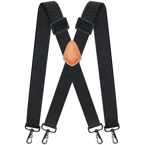 Hosenträger für Herren Extra Stark mit 4 robusten Karabiner Verschluss,4 cm breit Passform für Damen Herren Einheitsgröße Einstellbar elastisch Hosenträger für Arbeitshose Motorradhose X Style Braun Hosenträger für Herren Extra Stark mit 4 robusten Karabiner Verschluss,4 cm breit Passform für Damen Herren Einheitsgröße Einstellbar elastisch Hosenträger für Arbeitshose Motorradhose X Style Braun von Legezon
