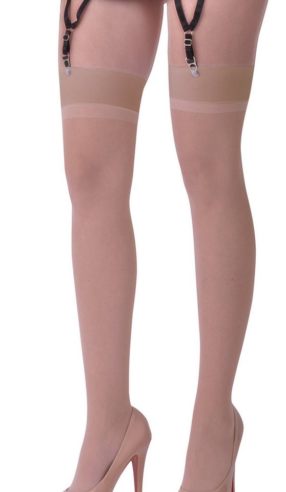 Legg Story Feinstrümpfe Dessous Straps Strümpfe aus weichem Material und Netz in haut Stocking von Legg Story