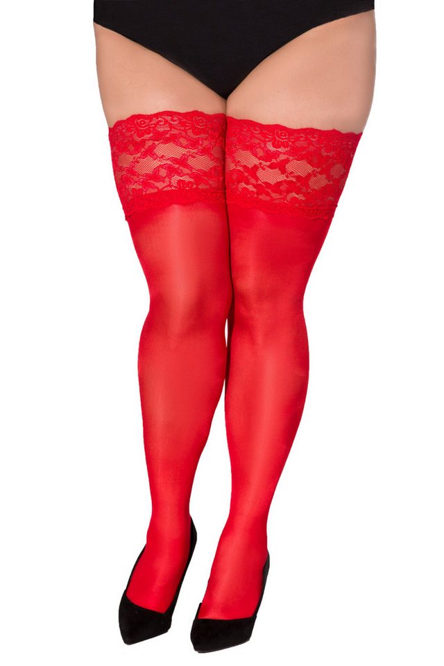 Legg Story Strümpfe Halterlose Damen Dessous Strümpfe Stockings XXL Size Plus Größe mit Sp von Legg Story