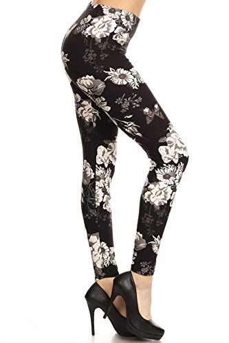 Depot Damen Leggings BAT1 Ultra Soft Printed Fashion Leggings - mehrfarbig - Extra Mehr (1X - 3X/Größe 14W/22W) von Leggings Depot