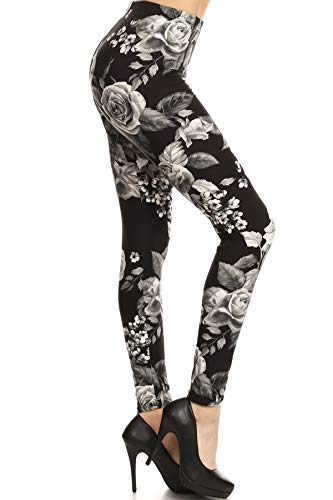 Depot Damen Leggings BAT1 Ultra Soft Printed Fashion Leggings - mehrfarbig - Mehr Größe (Large - 2X/Größe 44 DE/52 DE) von Leggings Depot