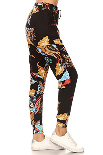 Leggings Depot Premium Damen Jogginghose Beliebte Bedruckte Hohe Taille Track Yoga Full Pants (S-XL) BAT4 - - Klein von Leggings Depot