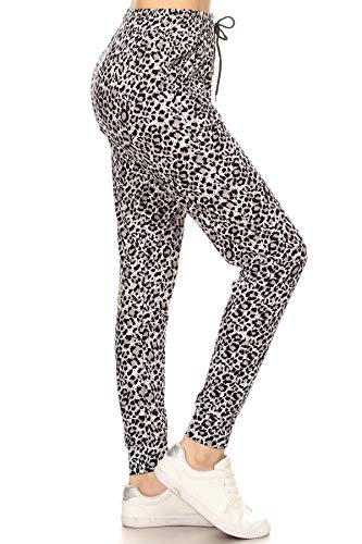 Leggings Depot Premium Damen Jogginghose Beliebte Bedruckte Hohe Taille Track Yoga Full Pants (S-XL) BAT4 - Schwarz - Klein von Leggings Depot