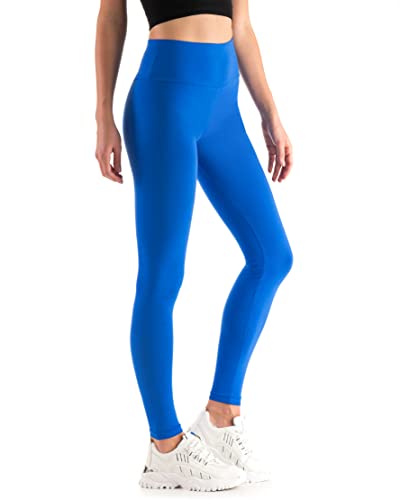 Leggings Empire Damen Leggings mit hoher Taille Schlankheits Gamaschen für Damen mit Panel Dehnbare Atmungsaktive Elastischer breiter Bund Plus Size 36-56 EU LWP Königsblau 36 EU von Leggings Empire