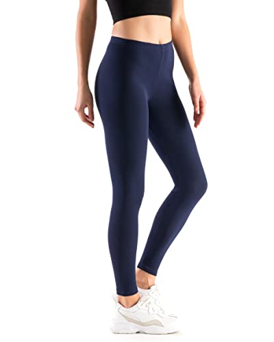 Leggins Empire Damen Leggings aus Baumwolle mit Fleecefutter Lange Winterleggings für Damen Undurchsichtig Warme Opak Gamaschen Leggings mit Fleece Innen Übergrößen 36-56 EU von Leggings Empire