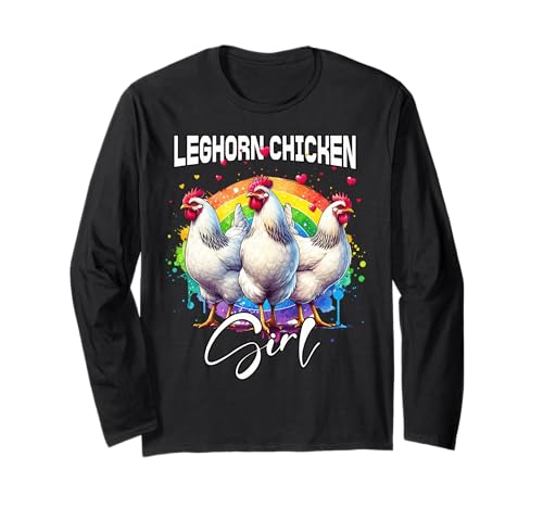 Leghorn Chicken Mädchen Leghorn Hühner Langarmshirt von Leghorn Hühner Designs Damen