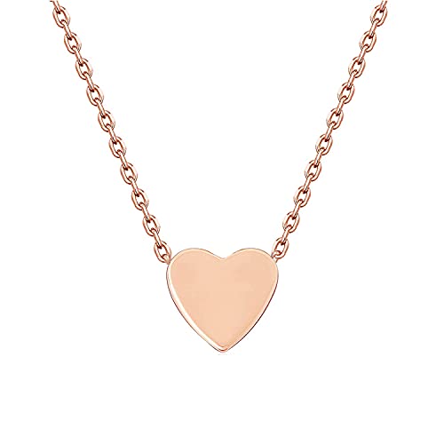 LEGITTA Damen Kette mit Herz Anhänger in Rosegold Minimalist Design Titanschmuck Feine Titan Halskette Schmuck für Frauen Mädchen LEGITTA Damen Kette mit Herz Anhänger in Rosegold Minimalist Design Titanschmuck Feine Titan Halskette Schmuck für Frauen Mädchen von LEGITTA