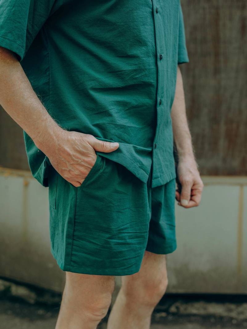 Bio-Pyjama-Set Für Männer Baumwollshorts Und -Hemd, Bequeme Nachtwäsche Mann, Herrenkleidung, Natürliche Pyjama-Shorts Männer, Pj-Set von LegloHome