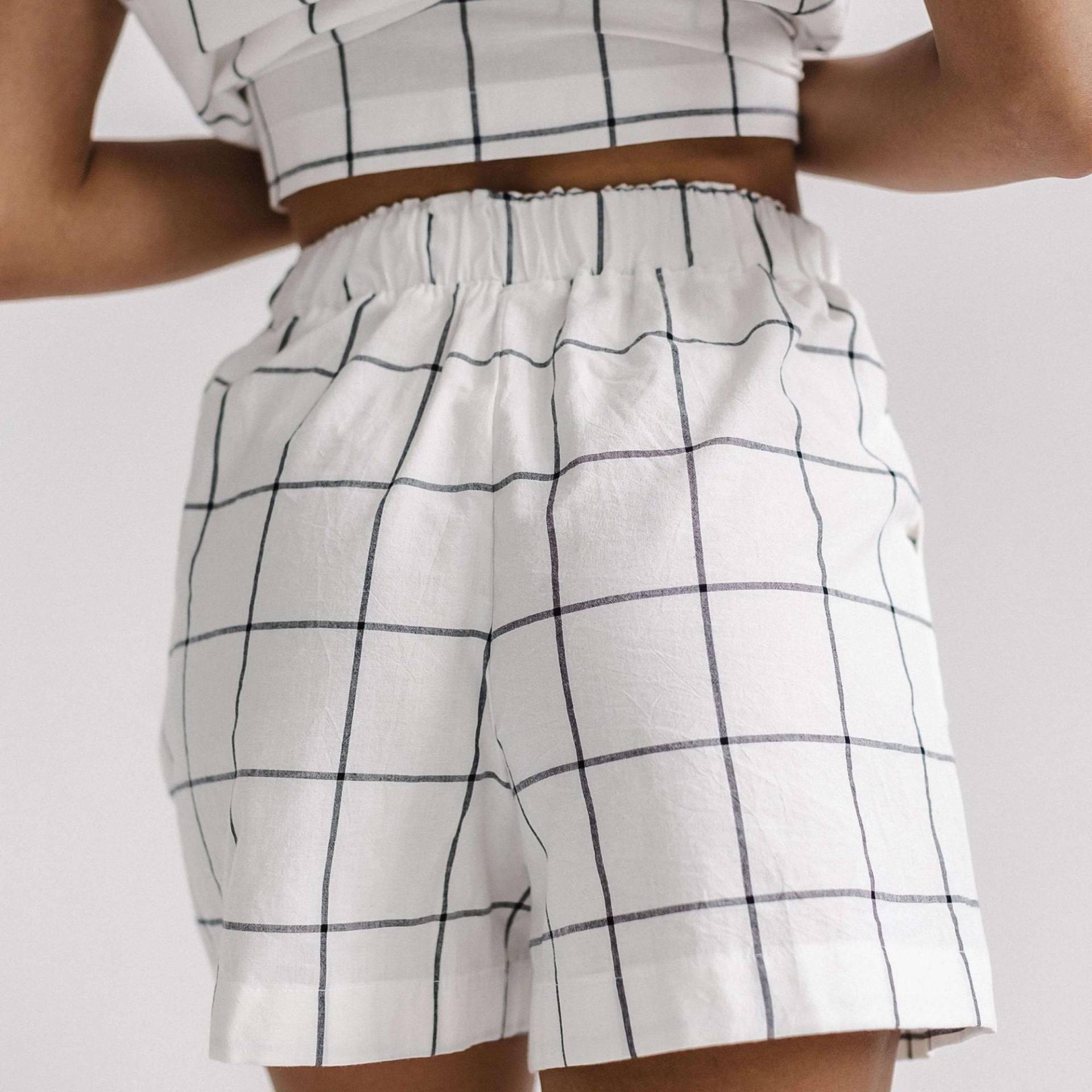 Frauen Baumwoll Pyjama Set Von 2, Bio Nachtwäsche Shorts, Schlaf Shorts Set, Natürliche Baumwolle Loungewear Für Frau von LegloHome