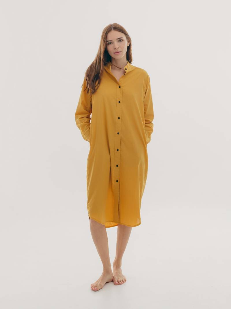 Weiches Ärmelloses Hauskleid Nachthemd, Gelbe Damen Pyjamas, Leichtes Lounge-Kleid, Bequeme Baumwollnachtwäsche von LegloHome