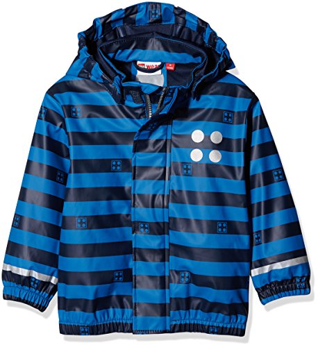 LEGO Wear Baby-Jungen Justice 102-RAIN Jacket Regenjacke, Blau (Dark Navy 589), 92 von LEGO