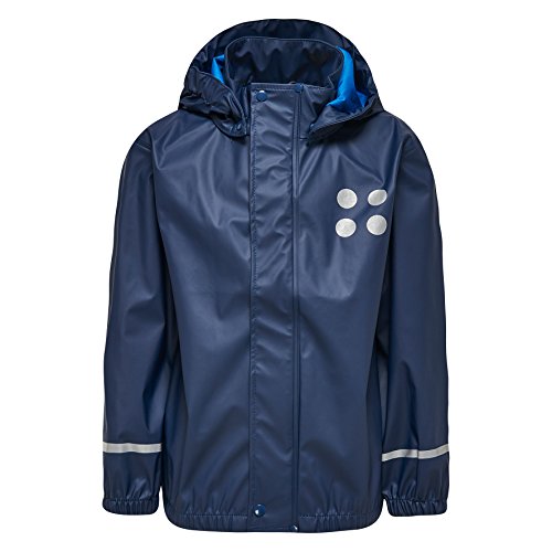 LEGO Wear Jungen Jonathan 101-RAIN Jacket Regenjacke, Blau (Dark Navy 589), 116 von LEGO