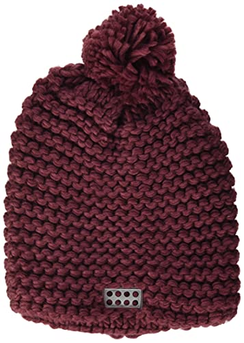 LEGO Wear Mädchen Strickmütze Winter Beanie-Mütze, 386 Bordeaux, 54/56 von LEGO