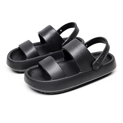 Legou Damen Dicke Sohle Hausschuhe EVA Weiche Sohle Sandalen, Schwarz, 9.5 von Legou