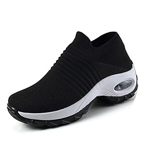 Legou Damen Schaukelschuhe mit luftgepolsterten großen dicken Sohlen, Schwarz 3, 38.5 EU von Legou