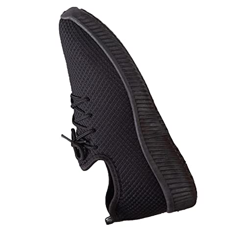 Legou Damen Schuhe Sommer Mesh Atmungsaktiv Freizeit Sneakers, Schwarz 3, 39 1/3 EU von Legou