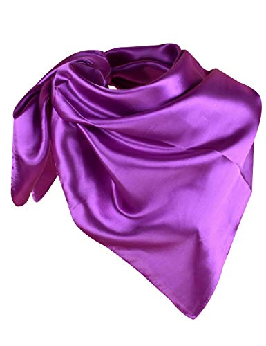Legou Damen Soft Weiche Eingarbig Platz Seidentuch Violett Einheitsgröße von Legou